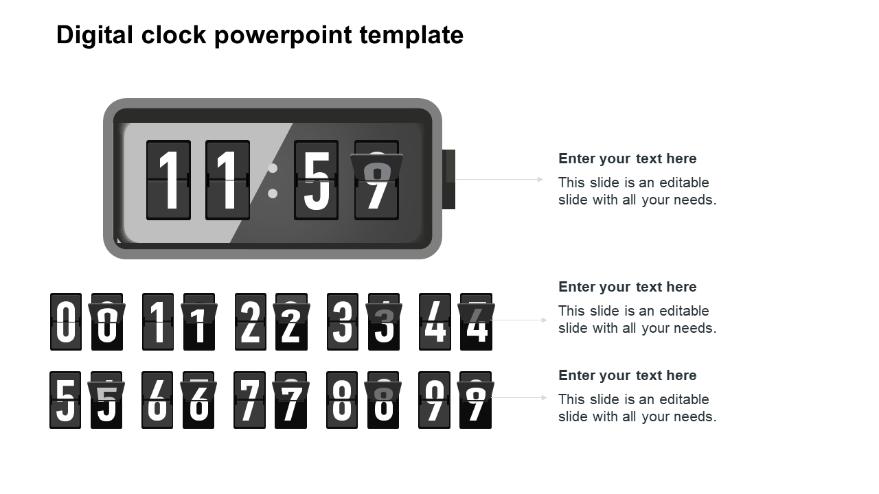 digital clock powerpoint template
